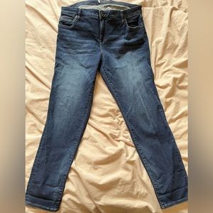Kut from the Kloth Diana Relaxed Fit Dark Skinny Jeans - 18W
